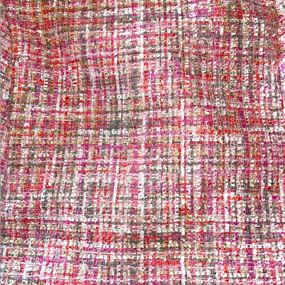 The Kaya Metallic Pink Tweed Belted Jacket Dress - Picture 9 of 12